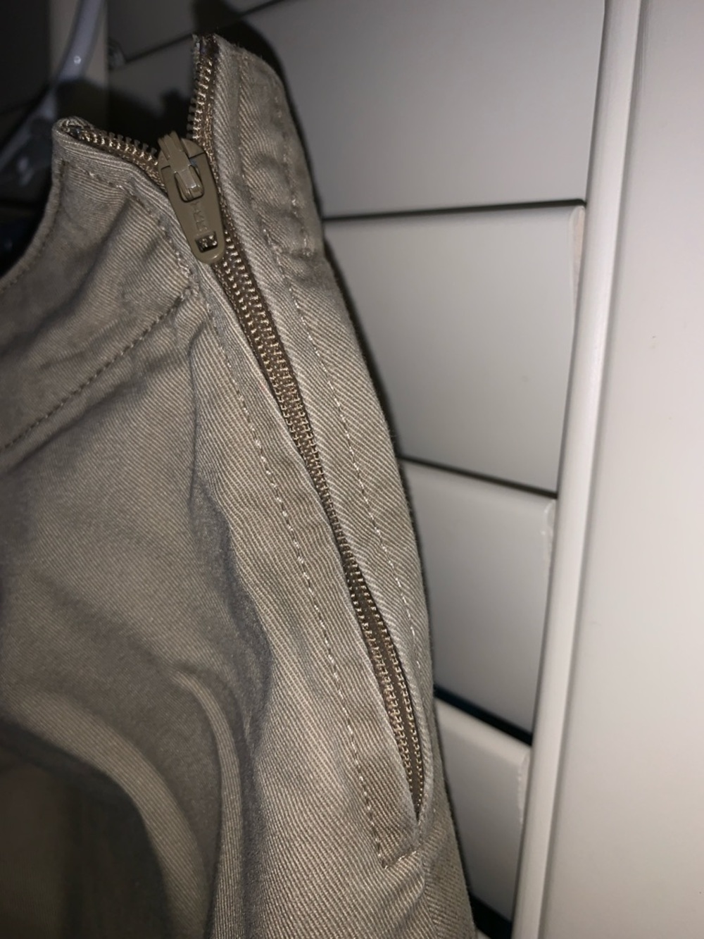 Lands' End Khaki Beige A-Line Skirt - Picture 4 of 6